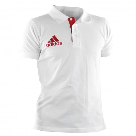 Polo blanc Country adidas sur boutique du combat